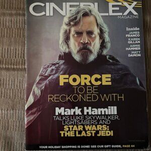 2/$40 Cineplex Magazine Dec2017 Vol 18 No 11 Mark Hamill Matt Damon James Franco